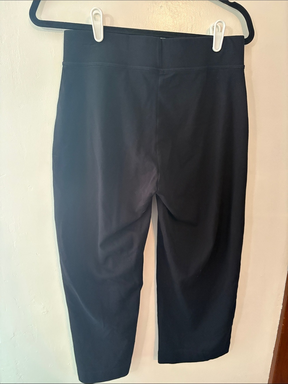 Lands' End Black Cropped Wide-Leg Ponte Pants Size Small - Picture 4 of 4